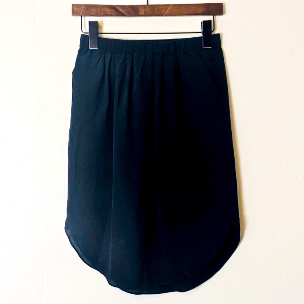 Madewell Silk Island Skirt | Black